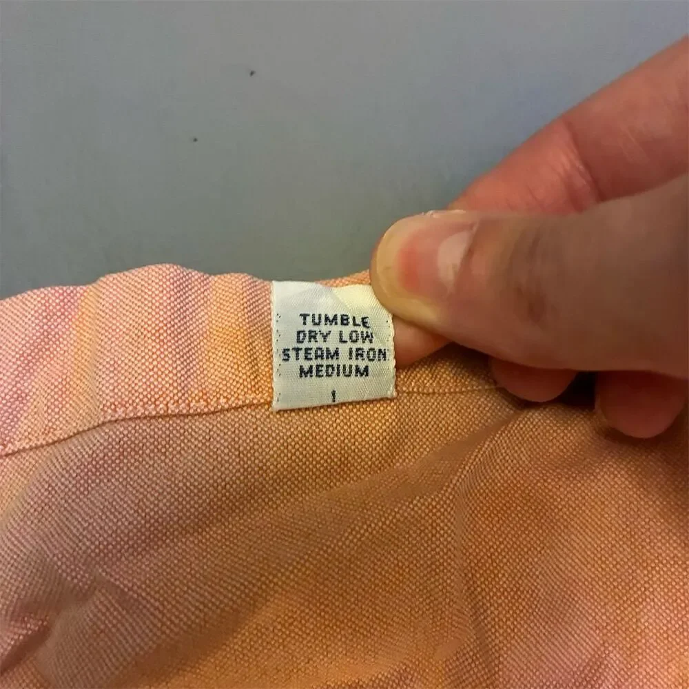 Ralph Lauren Men's XL Orange Short Sleeve Button‎ Down Shirt Casual